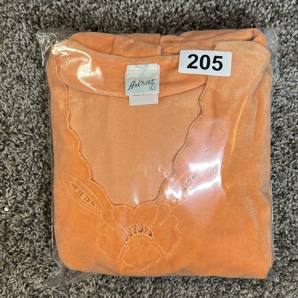 ILGWU Vintage 1970s Orange Velour Dress Ladies Garment Worker Union Collector - Picture 16 of 16